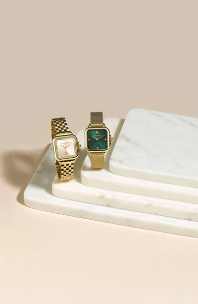 Olivia Burton Women's Soft Square Gold-tone Stainless Steel Bracelet Watch 28mm In Gold