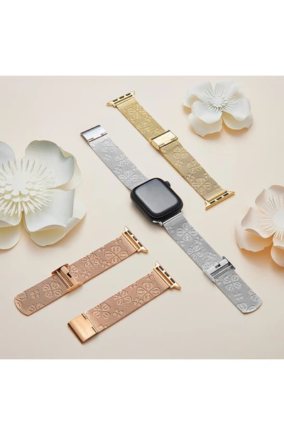 Shop Olivia Burton Steel Mesh 20mm Apple Watch® Watchband In Silver