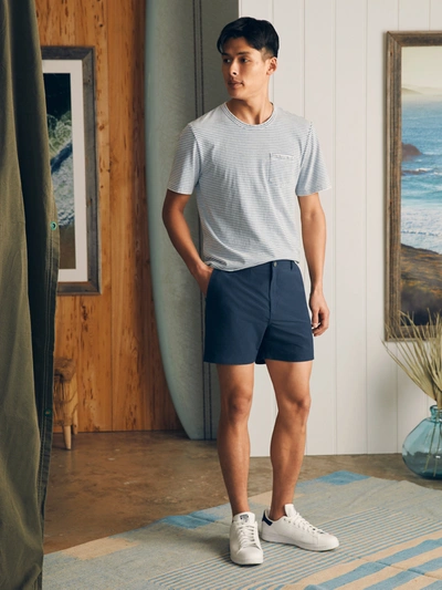 Faherty Belt Loop All Day Shorts (5") In Dark Blue Nights