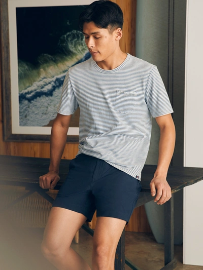 Faherty Belt Loop All Day Shorts (5") In Dark Blue Nights