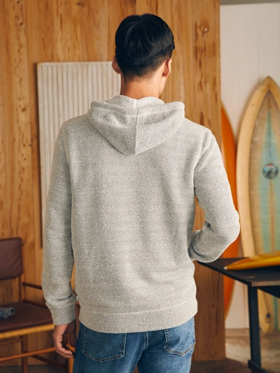 Shop Faherty Whitewater Full Zip Hoodie In Grey Shell Loop