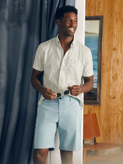Shop Faherty Movement&trade; Chino Short (8" Inseam) In Steel Blue
