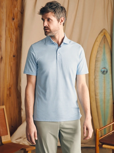 Shop Faherty Movement&trade; Short-sleeve Pique Polo Shirt (tall) In Clean Lake Feeder