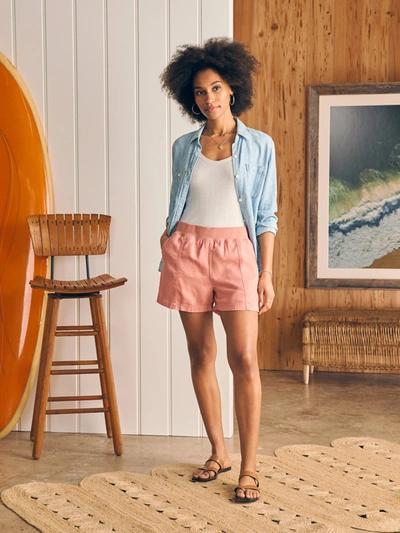 Shop Faherty Arlie Short In Faded Flag