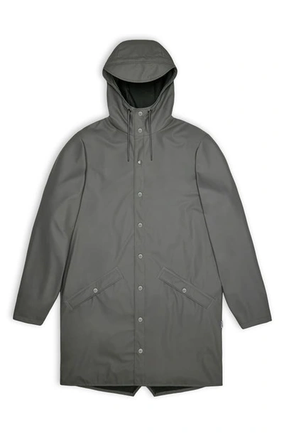 Shop Rains Waterproof Hooded Jacket In Grey