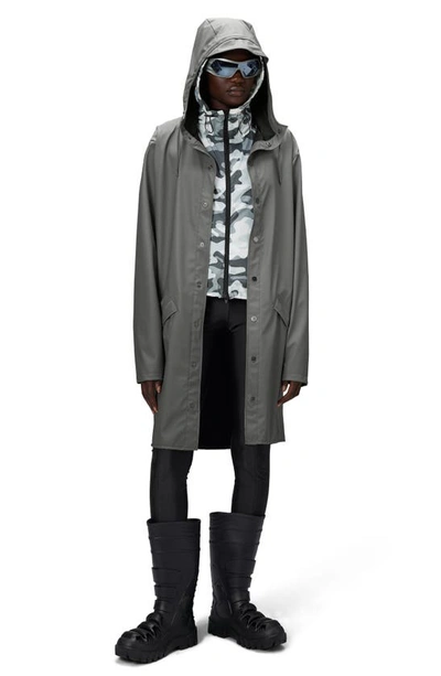 Shop Rains Waterproof Hooded Jacket In Grey