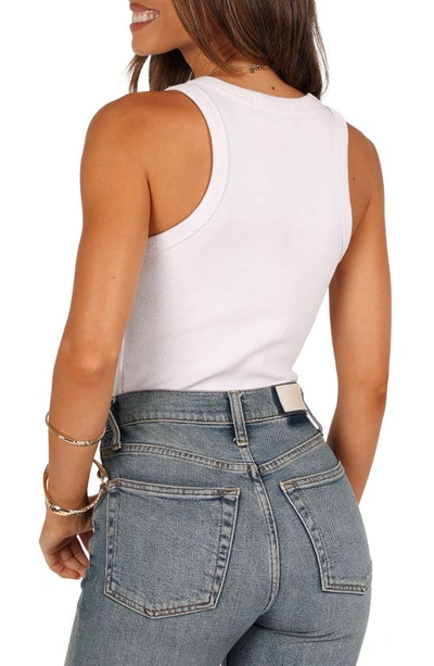 Petal And Pup Womens Ari Ribbed Tank Top In White
