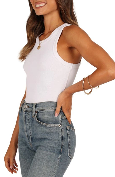 Petal And Pup Womens Ari Ribbed Tank Top In White
