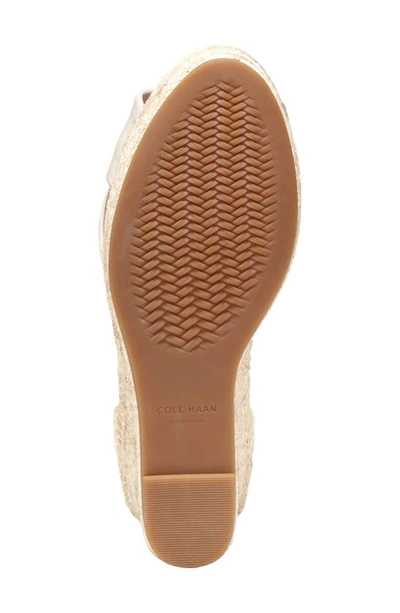 Shop Cole Haan Cloudfeel Hampton Ankle Tie Espadrille Wedge Sandal In Ivory Ltr/