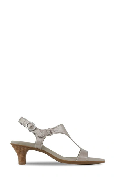 Shop Munro Marta Sandal In Taupe Metallic