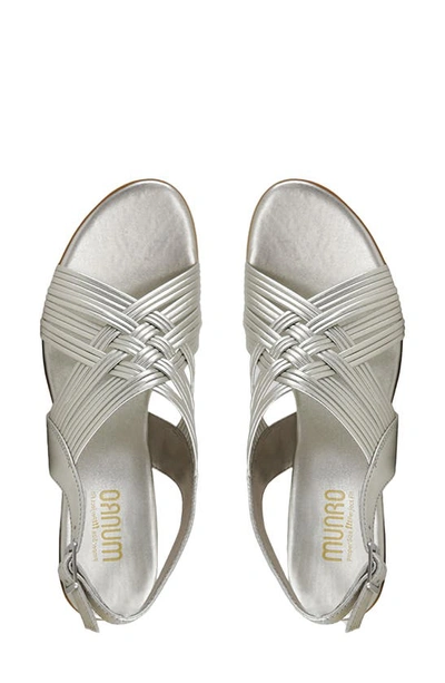 Munro Marianna Slingback Sandal In Metallic