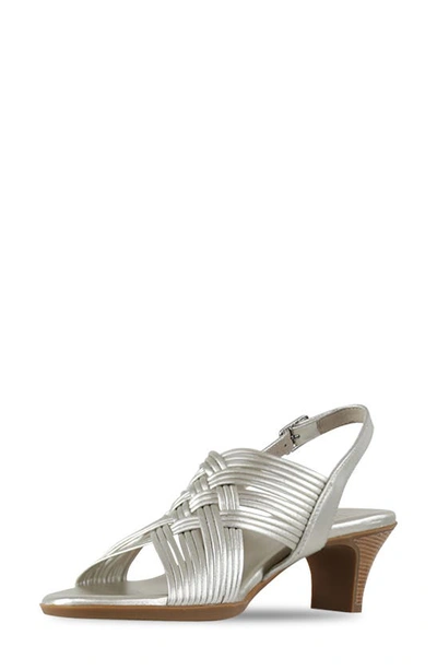 Munro Marianna Slingback Sandal In Metallic