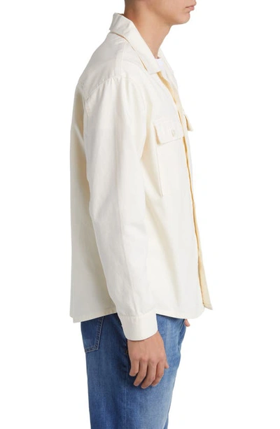 Shop Nn07 Roger Organic Cotton Shirt Jacket In Off White