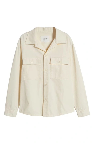 Shop Nn07 Roger Organic Cotton Shirt Jacket In Off White