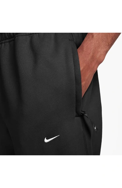 Shop Nike Solo Swoosh Fleece Sweatpants In Black/ White