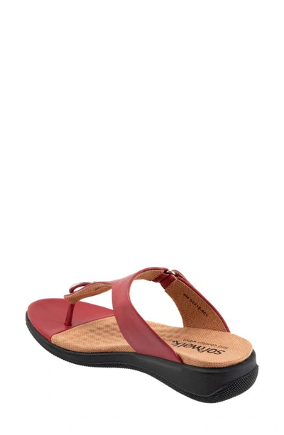 Shop Softwalk ® Talara Leather Sandal In Dark Red