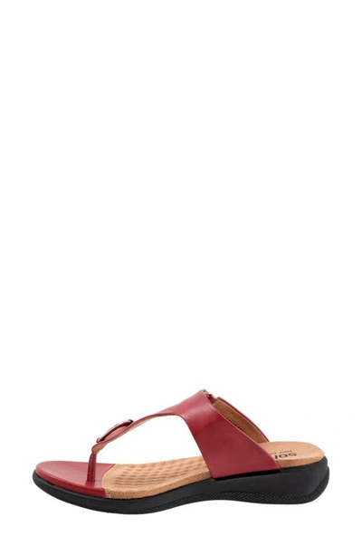 Shop Softwalk ® Talara Leather Sandal In Dark Red