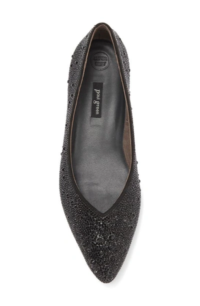 Shop Paul Green Topaz Pointed Toe Flat In Cristall Black