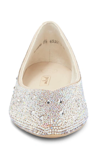 Shop Paul Green Topaz Pointed Toe Flat In Cristall Biscuit