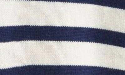 Shop Rails Stripe Wool & Cashmere Polo Sweater In Ivory Navy Stripe