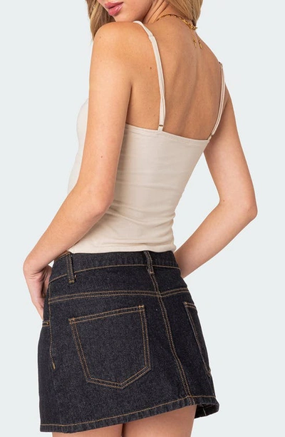 Edikted Hope Double Slit Camisole In Cream