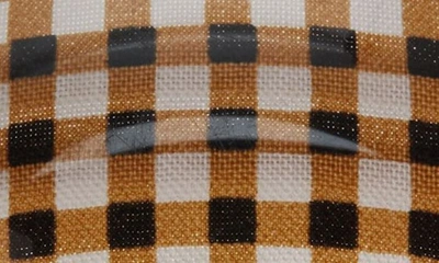 France Luxe Rectangle Volume Barrette In Whiskey Check