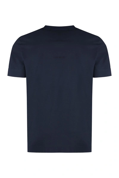 Shop Givenchy Cotton Crew-neck T-shirt In Blue