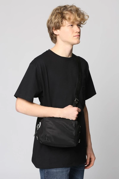 Shop Givenchy Mini Pandora Nylon Messenger Bag In Black