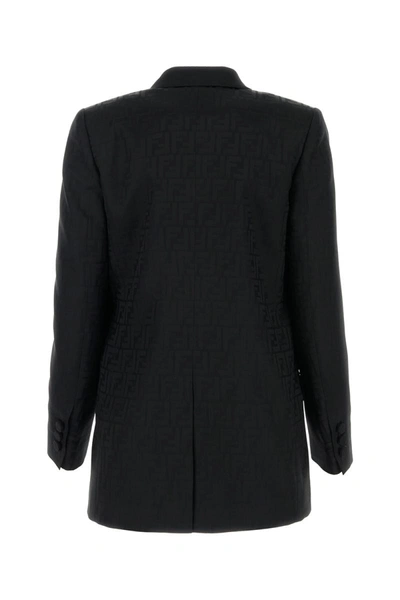 Shop Fendi Jackets And Vests In Black