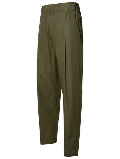 Shop Laneus Army Green Cotton Pants