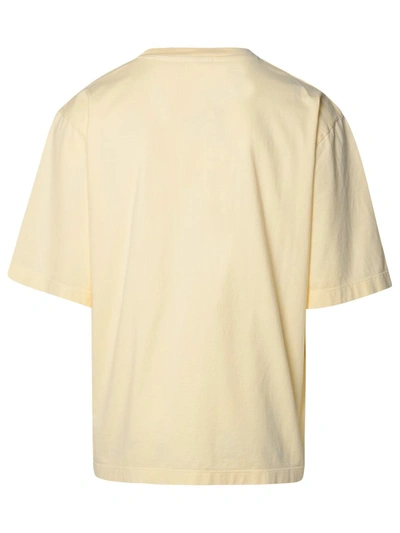Shop Laneus Ivory Cotton T-shirt In Avorio