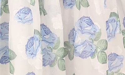 Petal And Pup Floret Bow Strap Midi Sundress In Blue