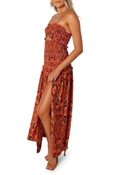 Petal And Pup Cecil Smocked Cutout Sundress In Harvest Moon