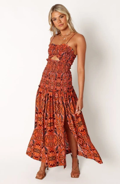 Petal And Pup Cecil Smocked Cutout Sundress In Harvest Moon