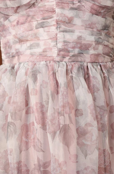 Petal And Pup Floret Bow Strap Midi Sundress In Dark Purple