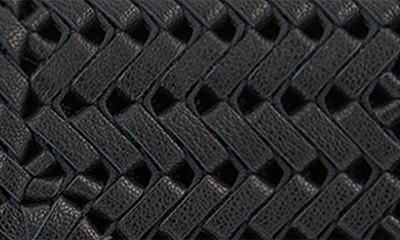 Shop Anya Hindmarch The Neeson Herringbone Woven Leather Tassel Clutch In Black