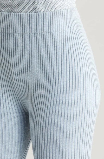 Lunya Rib Cozy Organic Cotton Blend Leggings In Lento Blue Marl.