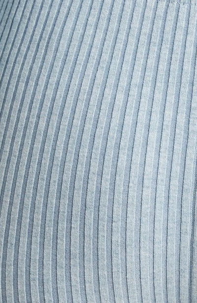 Lunya Rib Cozy Organic Cotton Blend Leggings In Lento Blue Marl.