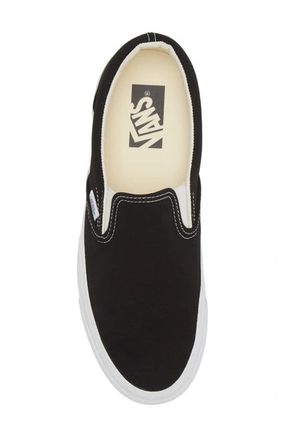 Vans Classic Black Canvas Slip-on Stackform Sneakers In Black