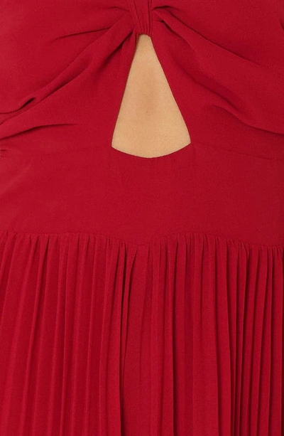 Petal And Pup Alice Pleated Wide Leg Jumpsuit In Red