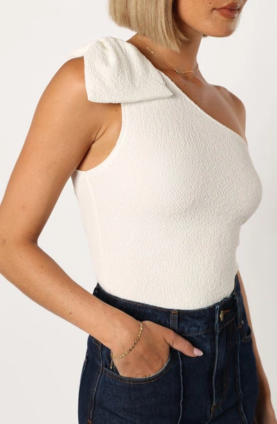 Petal And Pup Petal & Pup Jordana One-shoulder Bodysuit In White