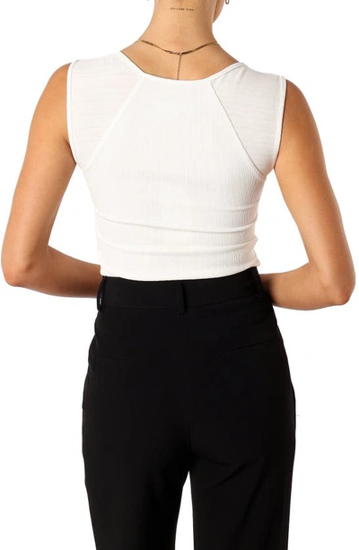 Petal And Pup Clara Square Neck Sleeveless Knit Top In White