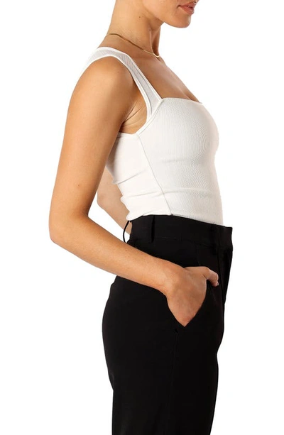 Petal And Pup Clara Square Neck Sleeveless Knit Top In White