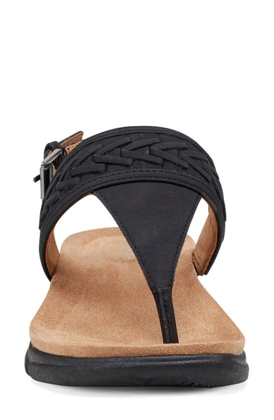 Easy Spirit Monte 3 Womens Chevron Ankle Strap In Black