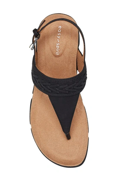 Easy Spirit Monte 3 Womens Chevron Ankle Strap In Black
