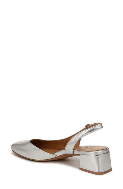 Shop Naturalizer Jayla Half D'orsay Slingback Pump In Silver Leather