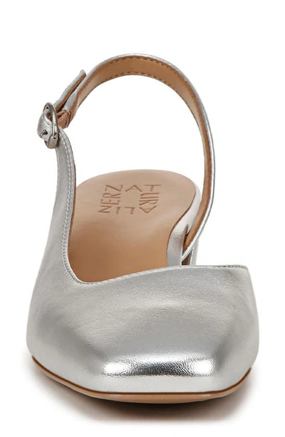 Shop Naturalizer Jayla Half D'orsay Slingback Pump In Silver Leather