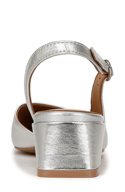 Naturalizer Jayla Slingback Pumps In Silver Leather