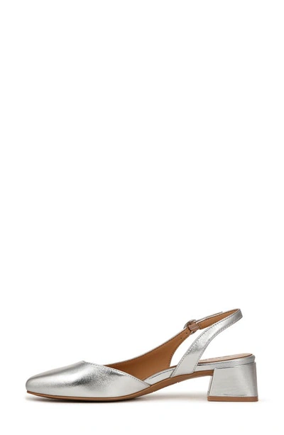 Shop Naturalizer Jayla Half D'orsay Slingback Pump In Silver Leather