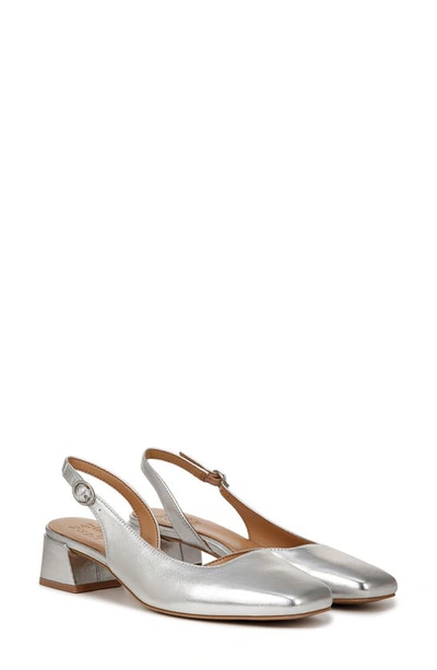 Shop Naturalizer Jayla Half D'orsay Slingback Pump In Silver Leather